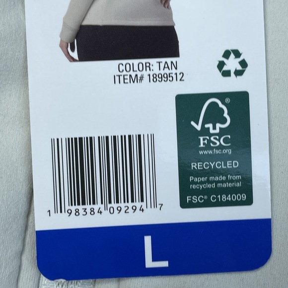 32 Degrees Women's L Activewear Sweatshirt Tan e0295 - Picture 2 of 6